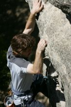 Andrew Dreher leading Lick the Window (5.10c), shot from the top of Ack! (5.11b, but using the crack for the start instead) that I top roped up with my camera on my back.  It was another long day of rock climbing at Seismic Wall on Austin's Barton Creek Greenbelt, Sunday, April 5, 2009.

Filename: SRM_20090405_13225590.jpg
Aperture: f/6.3
Shutter Speed: 1/500
Body: Canon EOS-1D Mark II
Lens: Canon EF 80-200mm f/2.8 L