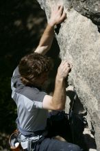 Andrew Dreher leading Lick the Window (5.10c), shot from the top of Ack! (5.11b, but using the crack for the start instead) that I top roped up with my camera on my back.  It was another long day of rock climbing at Seismic Wall on Austin's Barton Creek Greenbelt, Sunday, April 5, 2009.

Filename: SRM_20090405_13225591.jpg
Aperture: f/7.1
Shutter Speed: 1/500
Body: Canon EOS-1D Mark II
Lens: Canon EF 80-200mm f/2.8 L