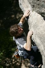 Andrew Dreher leading Lick the Window (5.10c), shot from the top of Ack! (5.11b, but using the crack for the start instead) that I top roped up with my camera on my back.  It was another long day of rock climbing at Seismic Wall on Austin's Barton Creek Greenbelt, Sunday, April 5, 2009.

Filename: SRM_20090405_13225698.jpg
Aperture: f/5.6
Shutter Speed: 1/500
Body: Canon EOS-1D Mark II
Lens: Canon EF 80-200mm f/2.8 L