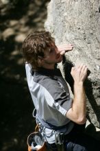 Andrew Dreher leading Lick the Window (5.10c), shot from the top of Ack! (5.11b, but using the crack for the start instead) that I top roped up with my camera on my back.  It was another long day of rock climbing at Seismic Wall on Austin's Barton Creek Greenbelt, Sunday, April 5, 2009.

Filename: SRM_20090405_13231721.jpg
Aperture: f/5.6
Shutter Speed: 1/500
Body: Canon EOS-1D Mark II
Lens: Canon EF 80-200mm f/2.8 L