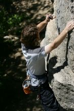 Andrew Dreher leading Lick the Window (5.10c), shot from the top of Ack! (5.11b, but using the crack for the start instead) that I top roped up with my camera on my back.  It was another long day of rock climbing at Seismic Wall on Austin's Barton Creek Greenbelt, Sunday, April 5, 2009.

Filename: SRM_20090405_13232325.jpg
Aperture: f/6.3
Shutter Speed: 1/500
Body: Canon EOS-1D Mark II
Lens: Canon EF 80-200mm f/2.8 L