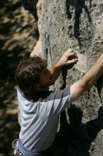 Andrew Dreher leading Lick the Window (5.10c), shot from the top of Ack! (5.11b, but using the crack for the start instead) that I top roped up with my camera on my back.  It was another long day of rock climbing at Seismic Wall on Austin's Barton Creek Greenbelt, Sunday, April 5, 2009.

Filename: SRM_20090405_13234128.jpg
Aperture: f/7.1
Shutter Speed: 1/500
Body: Canon EOS-1D Mark II
Lens: Canon EF 80-200mm f/2.8 L