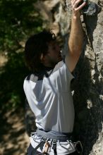 Andrew Dreher leading Lick the Window (5.10c), shot from the top of Ack! (5.11b, but using the crack for the start instead) that I top roped up with my camera on my back.  It was another long day of rock climbing at Seismic Wall on Austin's Barton Creek Greenbelt, Sunday, April 5, 2009.

Filename: SRM_20090405_13234631.jpg
Aperture: f/5.6
Shutter Speed: 1/500
Body: Canon EOS-1D Mark II
Lens: Canon EF 80-200mm f/2.8 L