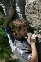 Andrew Dreher leading Lick the Window (5.10c), shot from the top of Ack! (5.11b, but using the crack for the start instead) that I top roped up with my camera on my back.  It was another long day of rock climbing at Seismic Wall on Austin's Barton Creek Greenbelt, Sunday, April 5, 2009.

Filename: SRM_20090405_13242345.jpg
Aperture: f/5.0
Shutter Speed: 1/500
Body: Canon EOS-1D Mark II
Lens: Canon EF 80-200mm f/2.8 L