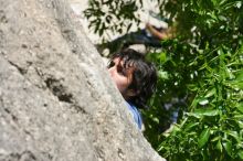 Javier Morales leading Nose Print on the Windshield (5.11c), shot from the top of Ack! (5.11b, but using the crack for the start instead) that I top roped up with my camera on my back.  It was another long day of rock climbing at Seismic Wall on Austin's Barton Creek Greenbelt, Sunday, April 5, 2009.

Filename: SRM_20090405_13333869.jpg
Aperture: f/9.0
Shutter Speed: 1/500
Body: Canon EOS-1D Mark II
Lens: Canon EF 80-200mm f/2.8 L