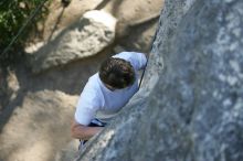 Me top roping Lick the Window (5.10c), shot by Javier Morales from the top of Ack! (5.11b, but using the crack for the start instead) that I top roped up with my camera on my back.  It was another long day of rock climbing at Seismic Wall on Austin's Barton Creek Greenbelt, Sunday, April 5, 2009.

Filename: SRM_20090405_17183127.jpg
Aperture: f/2.8
Shutter Speed: 1/400
Body: Canon EOS-1D Mark II
Lens: Canon EF 80-200mm f/2.8 L