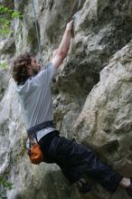 Andrew Dreher top rope climbing Nose Print on the Windshield (5.11c).  It was another long day of rock climbing at Seismic Wall on Austin's Barton Creek Greenbelt, Saturday, April 11, 2009.

Filename: SRM_20090411_14381267.JPG
Aperture: f/2.8
Shutter Speed: 1/500
Body: Canon EOS-1D Mark II
Lens: Canon EF 80-200mm f/2.8 L