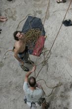 Jason Shear competing.  CTM hosted a speed climbing event at Seismic Wall on Diving for Rocks to benefit the Austin Area Food Bank, Saturday, May 9, 2009.

Filename: SRM_20090509_11203844.jpg
Aperture: f/5.0
Shutter Speed: 1/640
Body: Canon EOS-1D Mark II
Lens: Canon EF 80-200mm f/2.8 L