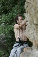 Jason Shear competing.  CTM hosted a speed climbing event at Seismic Wall on Diving for Rocks to benefit the Austin Area Food Bank, Saturday, May 9, 2009.

Filename: SRM_20090509_11213570.jpg
Aperture: f/5.0
Shutter Speed: 1/500
Body: Canon EOS-1D Mark II
Lens: Canon EF 80-200mm f/2.8 L