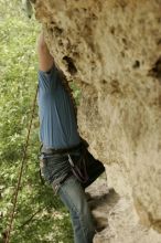 Sean O'Grady climbs in just running shoes.  CTM hosted a speed climbing event at Seismic Wall on Diving for Rocks to benefit the Austin Area Food Bank, Saturday, May 9, 2009.

Filename: SRM_20090509_11320831.jpg
Aperture: f/5.6
Shutter Speed: 1/320
Body: Canon EOS-1D Mark II
Lens: Canon EF 80-200mm f/2.8 L