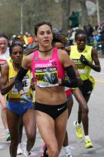 Kara Goucher was the third female to cross the finish line with a time of 2:32:25.  The 113th Boston Marathon took place on Monday, April 20, 2009.

Filename: SRM_20090420_10333903.JPG
Aperture: f/8.0
Shutter Speed: 1/640
Body: Canon EOS-1D Mark II
Lens: Canon EF 100-400mm f/4.5-5.6 L IS USM