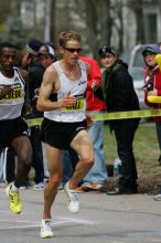 Ryan Hall was third to cross the finish line with a time of 2:09:40.  The 113th Boston Marathon took place on Monday, April 20, 2009.

Filename: SRM_20090420_10401729.JPG
Aperture: f/8.0
Shutter Speed: 1/1250
Body: Canon EOS-1D Mark II
Lens: Canon EF 100-400mm f/4.5-5.6 L IS USM