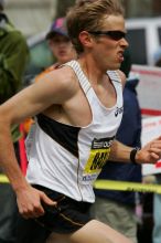 Ryan Hall was third to cross the finish line with a time of 2:09:40.  The 113th Boston Marathon took place on Monday, April 20, 2009.

Filename: SRM_20090420_10402143.JPG
Aperture: f/8.0
Shutter Speed: 1/1250
Body: Canon EOS-1D Mark II
Lens: Canon EF 100-400mm f/4.5-5.6 L IS USM