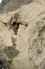 Tyler climbing Lonsome Dove (5.12), the roof above Diving for Rocks.  It was another long day of rock climbing at Seismic Wall on Austin's Barton Creek Greenbelt, Sunday, June 7, 2009.

Filename: SRM_20090607_13421487.jpg
Aperture: f/4.0
Shutter Speed: 1/500
Body: Canon EOS-1D Mark II
Lens: Canon EF 80-200mm f/2.8 L