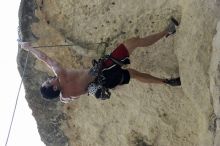 Chris Bottaro on Lonsome Dove (5.12), the roof over Diving for Rocks (5.10d).  It was another long day of rock climbing at Seismic Wall on Austin's Barton Creek Greenbelt, Sunday, June 090607, 2009.

Filename: SRM_20090607_17464756.jpg
Aperture: f/4.0
Shutter Speed: 1/400
Body: Canon EOS-1D Mark II
Lens: Canon EF 80-200mm f/2.8 L