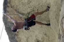 Chris Bottaro on Lonsome Dove (5.12), the roof over Diving for Rocks (5.10d).  It was another long day of rock climbing at Seismic Wall on Austin's Barton Creek Greenbelt, Sunday, June 090607, 2009.

Filename: SRM_20090607_17464859.jpg
Aperture: f/4.0
Shutter Speed: 1/400
Body: Canon EOS-1D Mark II
Lens: Canon EF 80-200mm f/2.8 L