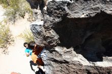 Javier Morales rock climbing in Hueco Tanks State Park and Historic Site during the Hueco Tanks Awesome Fest 2010 trip, Friday, May 21, 2010.

Filename: SRM_20100521_13221258.JPG
Aperture: f/8.0
Shutter Speed: 1/125
Body: Canon EOS-1D Mark II
Lens: Canon EF 16-35mm f/2.8 L