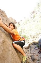 Javier Morales rock climbing in Hueco Tanks State Park and Historic Site during the Hueco Tanks Awesome Fest 2010 trip, Friday, May 21, 2010.

Filename: SRM_20100521_17515253.JPG
Aperture: f/4.0
Shutter Speed: 1/200
Body: Canon EOS-1D Mark II
Lens: Canon EF 16-35mm f/2.8 L