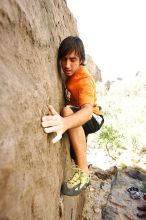 Javier Morales rock climbing in Hueco Tanks State Park and Historic Site during the Hueco Tanks Awesome Fest 2010 trip, Friday, May 21, 2010.

Filename: SRM_20100521_17522660.JPG
Aperture: f/4.0
Shutter Speed: 1/200
Body: Canon EOS-1D Mark II
Lens: Canon EF 16-35mm f/2.8 L