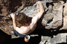 Andrew Dreher rock climbing in Hueco Tanks State Park and Historic Site during the Hueco Tanks Awesome Fest 2010 trip, Saturday, May 22, 2010.

Filename: SRM_20100522_10343988.JPG
Aperture: f/5.6
Shutter Speed: 1/640
Body: Canon EOS-1D Mark II
Lens: Canon EF 16-35mm f/2.8 L