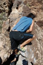 Javier Morales rock climbing in Hueco Tanks State Park and Historic Site during the Hueco Tanks Awesome Fest 2010 trip, Saturday, May 22, 2010.

Filename: SRM_20100522_10454935.JPG
Aperture: f/5.6
Shutter Speed: 1/640
Body: Canon EOS-1D Mark II
Lens: Canon EF 16-35mm f/2.8 L