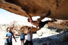 Raanan Robertson rock climbing in Hueco Tanks State Park and Historic Site during the Hueco Tanks Awesome Fest 2010 trip, Saturday, May 22, 2010.

Filename: SRM_20100522_12021253.JPG
Aperture: f/5.6
Shutter Speed: 1/400
Body: Canon EOS-1D Mark II
Lens: Canon EF 16-35mm f/2.8 L