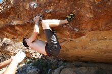 Raanan Robertson rock climbing in Hueco Tanks State Park and Historic Site during the Hueco Tanks Awesome Fest 2010 trip, Saturday, May 22, 2010.

Filename: SRM_20100522_12023064.JPG
Aperture: f/5.6
Shutter Speed: 1/160
Body: Canon EOS-1D Mark II
Lens: Canon EF 16-35mm f/2.8 L