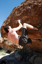 Raanan Robertson rock climbing in Hueco Tanks State Park and Historic Site during the Hueco Tanks Awesome Fest 2010 trip, Saturday, May 22, 2010.

Filename: SRM_20100522_12023869.JPG
Aperture: f/5.6
Shutter Speed: 1/250
Body: Canon EOS-1D Mark II
Lens: Canon EF 16-35mm f/2.8 L