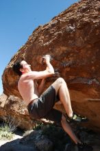 Raanan Robertson rock climbing in Hueco Tanks State Park and Historic Site during the Hueco Tanks Awesome Fest 2010 trip, Saturday, May 22, 2010.

Filename: SRM_20100522_12023870.JPG
Aperture: f/5.6
Shutter Speed: 1/250
Body: Canon EOS-1D Mark II
Lens: Canon EF 16-35mm f/2.8 L