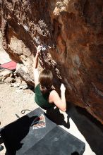 Beth Marek rock climbing in Hueco Tanks State Park and Historic Site during the Hueco Tanks Awesome Fest 2010 trip, Saturday, May 22, 2010.

Filename: SRM_20100522_12222217.JPG
Aperture: f/8.0
Shutter Speed: 1/400
Body: Canon EOS-1D Mark II
Lens: Canon EF 16-35mm f/2.8 L