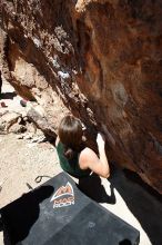 Beth Marek rock climbing in Hueco Tanks State Park and Historic Site during the Hueco Tanks Awesome Fest 2010 trip, Saturday, May 22, 2010.

Filename: SRM_20100522_12233618.JPG
Aperture: f/8.0
Shutter Speed: 1/400
Body: Canon EOS-1D Mark II
Lens: Canon EF 16-35mm f/2.8 L