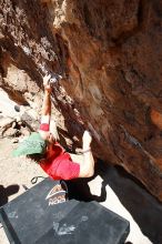 Steve Marek rock climbing in Hueco Tanks State Park and Historic Site during the Hueco Tanks Awesome Fest 2010 trip, Saturday, May 22, 2010.

Filename: SRM_20100522_12240227.JPG
Aperture: f/8.0
Shutter Speed: 1/400
Body: Canon EOS-1D Mark II
Lens: Canon EF 16-35mm f/2.8 L