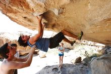 Javier Morales rock climbing in Hueco Tanks State Park and Historic Site during the Hueco Tanks Awesome Fest 2010 trip, Saturday, May 22, 2010.

Filename: SRM_20100522_14042958.JPG
Aperture: f/8.0
Shutter Speed: 1/100
Body: Canon EOS-1D Mark II
Lens: Canon EF 16-35mm f/2.8 L