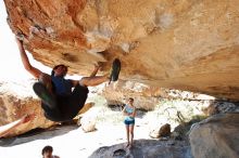 Javier Morales rock climbing in Hueco Tanks State Park and Historic Site during the Hueco Tanks Awesome Fest 2010 trip, Saturday, May 22, 2010.

Filename: SRM_20100522_14043864.JPG
Aperture: f/8.0
Shutter Speed: 1/80
Body: Canon EOS-1D Mark II
Lens: Canon EF 16-35mm f/2.8 L