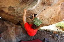 Steve Marek rock climbing on No One Gets Out of Here Alive (V2) in Hueco Tanks State Park and Historic Site during the Hueco Tanks Awesome Fest 2010 trip, Saturday, May 22, 2010.

Filename: SRM_20100522_15181490.JPG
Aperture: f/5.6
Shutter Speed: 1/200
Body: Canon EOS-1D Mark II
Lens: Canon EF 16-35mm f/2.8 L