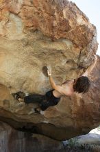 Andrew Dreher rock climbing on No One Gets Out of Here Alive (V2) in Hueco Tanks State Park and Historic Site during the Hueco Tanks Awesome Fest 2010 trip, Sunday, May 23, 2010.

Filename: SRM_20100523_10515841.JPG
Aperture: f/5.6
Shutter Speed: 1/640
Body: Canon EOS-1D Mark II
Lens: Canon EF 16-35mm f/2.8 L