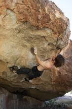 Andrew Dreher rock climbing on No One Gets Out of Here Alive (V2) in Hueco Tanks State Park and Historic Site during the Hueco Tanks Awesome Fest 2010 trip, Sunday, May 23, 2010.

Filename: SRM_20100523_10515842.JPG
Aperture: f/5.6
Shutter Speed: 1/640
Body: Canon EOS-1D Mark II
Lens: Canon EF 16-35mm f/2.8 L