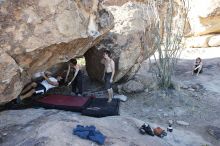 Javier Morales rock climbing in Hueco Tanks State Park and Historic Site during the Hueco Tanks Awesome Fest 2010 trip, Sunday, May 23, 2010.

Filename: SRM_20100523_19031941.JPG
Aperture: f/5.6
Shutter Speed: 1/160
Body: Canon EOS-1D Mark II
Lens: Canon EF 16-35mm f/2.8 L