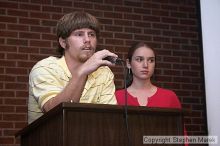 Danny Puckett and Alison Graab defend the FreShGA bill.

Filename: crw_0814_std.jpg
Aperture: f/5.6
Shutter Speed: 1/60
Body: Canon EOS DIGITAL REBEL
Lens: Canon EF-S 18-55mm f/3.5-5.6