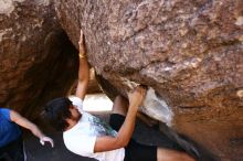 Rock climbing in Hueco Tanks State Park and Historic Site during the Hueco Tanks Awesome Fest 2.0 trip, Saturday, September 04, 2010.

Filename: SRM_20100904_11423118.JPG
Aperture: f/3.5
Shutter Speed: 1/250
Body: Canon EOS 20D
Lens: Canon EF 16-35mm f/2.8 L