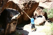 Rock climbing in Hueco Tanks State Park and Historic Site during the Hueco Tanks Awesome Fest 2.0 trip, Saturday, September 04, 2010.

Filename: SRM_20100904_12004623.JPG
Aperture: f/4.0
Shutter Speed: 1/1600
Body: Canon EOS 20D
Lens: Canon EF 16-35mm f/2.8 L