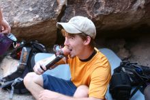 Rock climbing in Hueco Tanks State Park and Historic Site during the Hueco Tanks Awesome Fest 2.0 trip, Saturday, September 04, 2010.

Filename: SRM_20100904_12054536.JPG
Aperture: f/4.0
Shutter Speed: 1/100
Body: Canon EOS 20D
Lens: Canon EF 16-35mm f/2.8 L