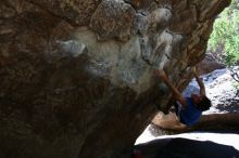 Rock climbing in Hueco Tanks State Park and Historic Site during the Hueco Tanks Awesome Fest 2.0 trip, Saturday, September 04, 2010.

Filename: SRM_20100904_13040543.JPG
Aperture: f/4.0
Shutter Speed: 1/320
Body: Canon EOS 20D
Lens: Canon EF 16-35mm f/2.8 L