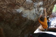 Rock climbing in Hueco Tanks State Park and Historic Site during the Hueco Tanks Awesome Fest 2.0 trip, Saturday, September 04, 2010.

Filename: SRM_20100904_13064855.JPG
Aperture: f/4.0
Shutter Speed: 1/200
Body: Canon EOS 20D
Lens: Canon EF 16-35mm f/2.8 L