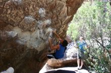 Rock climbing in Hueco Tanks State Park and Historic Site during the Hueco Tanks Awesome Fest 2.0 trip, Saturday, September 04, 2010.

Filename: SRM_20100904_13105567.JPG
Aperture: f/4.0
Shutter Speed: 1/200
Body: Canon EOS 20D
Lens: Canon EF 16-35mm f/2.8 L