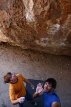 Rock climbing in Hueco Tanks State Park and Historic Site during the Hueco Tanks Awesome Fest 2.0 trip, Saturday, September 04, 2010.

Filename: SRM_20100904_13274989.JPG
Aperture: f/4.0
Shutter Speed: 1/200
Body: Canon EOS 20D
Lens: Canon EF 16-35mm f/2.8 L