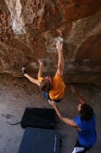 Rock climbing in Hueco Tanks State Park and Historic Site during the Hueco Tanks Awesome Fest 2.0 trip, Saturday, September 04, 2010.

Filename: SRM_20100904_13294297.JPG
Aperture: f/4.0
Shutter Speed: 1/400
Body: Canon EOS 20D
Lens: Canon EF 16-35mm f/2.8 L