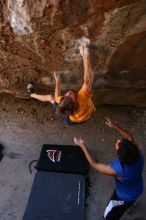 Rock climbing in Hueco Tanks State Park and Historic Site during the Hueco Tanks Awesome Fest 2.0 trip, Saturday, September 04, 2010.

Filename: SRM_20100904_13364011.JPG
Aperture: f/4.0
Shutter Speed: 1/400
Body: Canon EOS 20D
Lens: Canon EF 16-35mm f/2.8 L