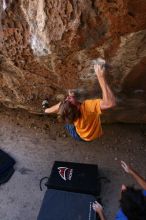 Rock climbing in Hueco Tanks State Park and Historic Site during the Hueco Tanks Awesome Fest 2.0 trip, Saturday, September 04, 2010.

Filename: SRM_20100904_13364312.JPG
Aperture: f/4.0
Shutter Speed: 1/400
Body: Canon EOS 20D
Lens: Canon EF 16-35mm f/2.8 L