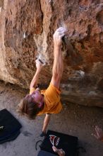 Rock climbing in Hueco Tanks State Park and Historic Site during the Hueco Tanks Awesome Fest 2.0 trip, Saturday, September 04, 2010.

Filename: SRM_20100904_13365216.JPG
Aperture: f/4.0
Shutter Speed: 1/400
Body: Canon EOS 20D
Lens: Canon EF 16-35mm f/2.8 L